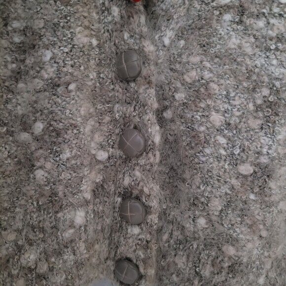 Princeton Club Mohair Cardigan Sweater Womens Size L Knit Long Sleeve Gray Cozy - Picture 6 of 9